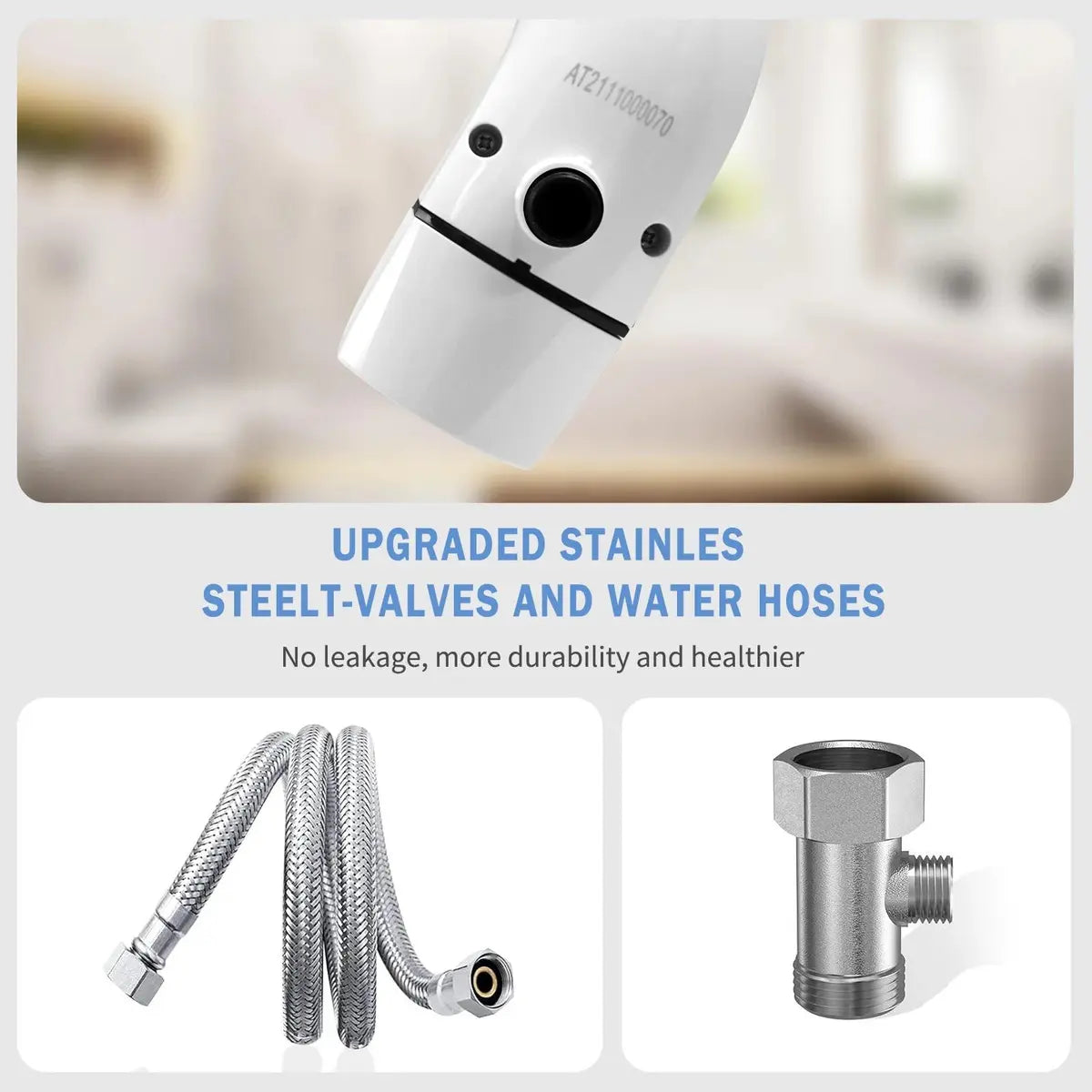 Ultra-Slim Toilet Bidet Attachment with Dual Nozzles