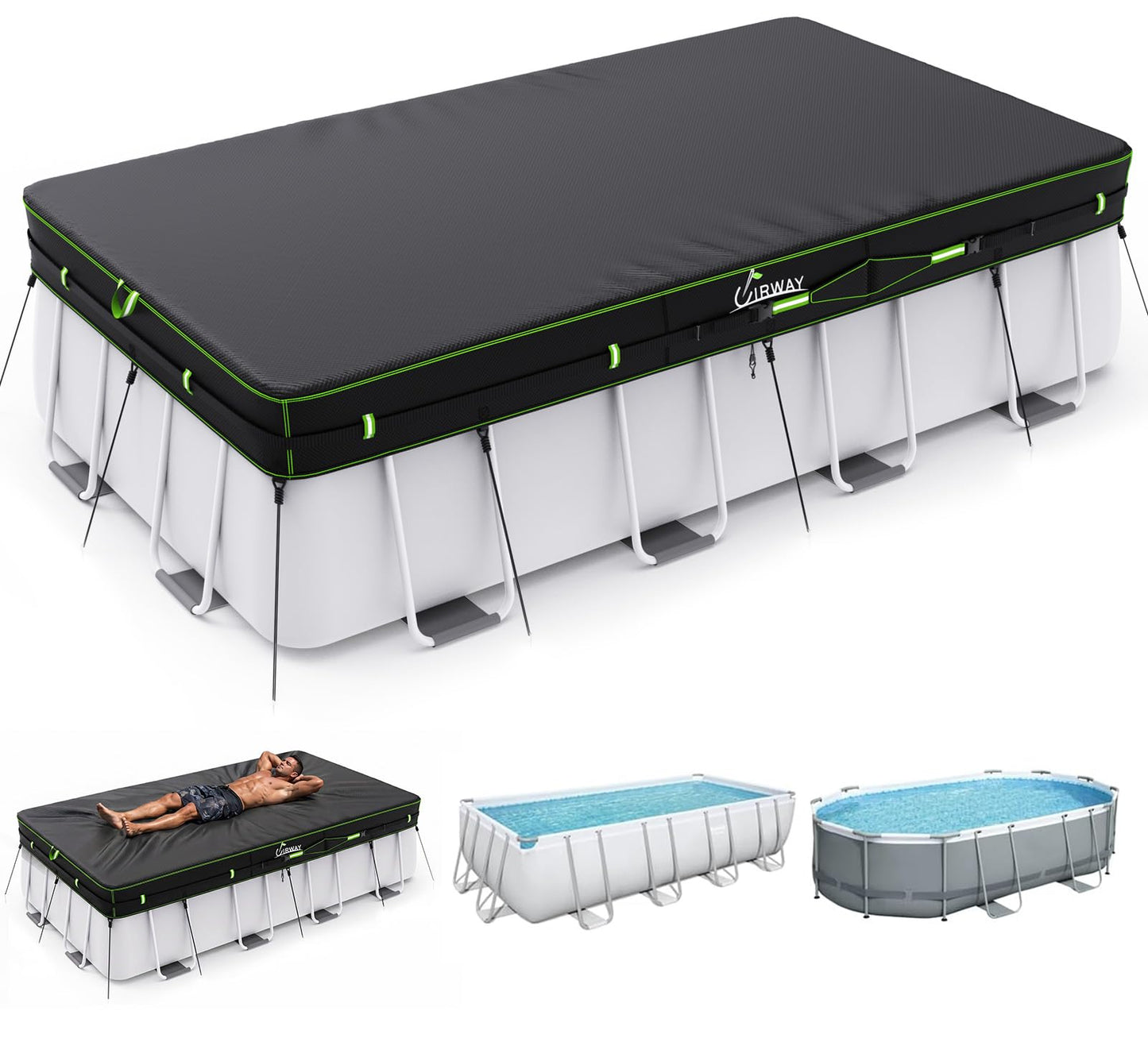 Heavy Duty Round Above Ground Pool Cover β UV Resistant Solar Tarp with Heat Protection & Rope Tie