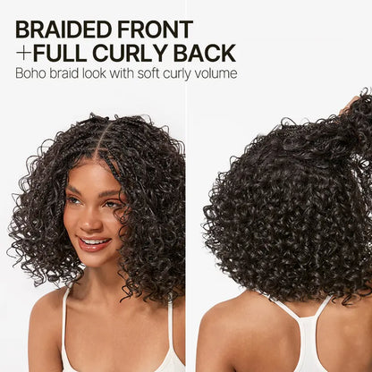13x6 HD Pre-Cut Lace Wig | Glueless Wear & Go Boho Braids Water Wave