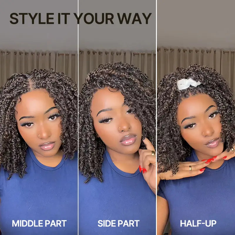 13x6 HD Pre-Cut Lace Wig | Glueless Wear & Go Boho Braids Water Wave