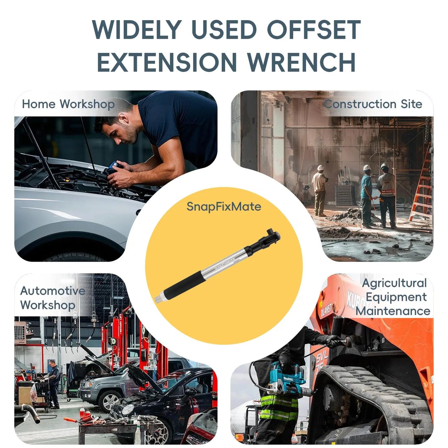1/2" Wrench Extension Rod, Universal Socket Extender Tool