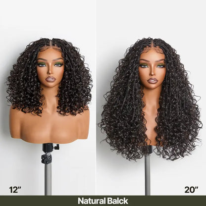13x6 HD Pre-Cut Lace Wig | Glueless Wear & Go Boho Braids Water Wave
