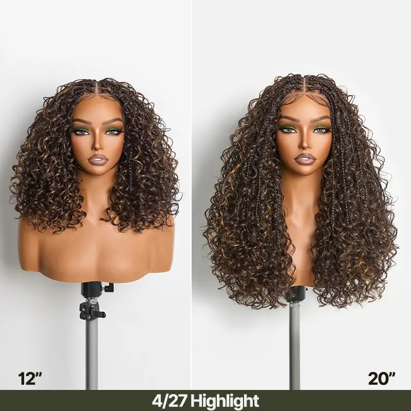 13x6 HD Pre-Cut Lace Wig | Glueless Wear & Go Boho Braids Water Wave